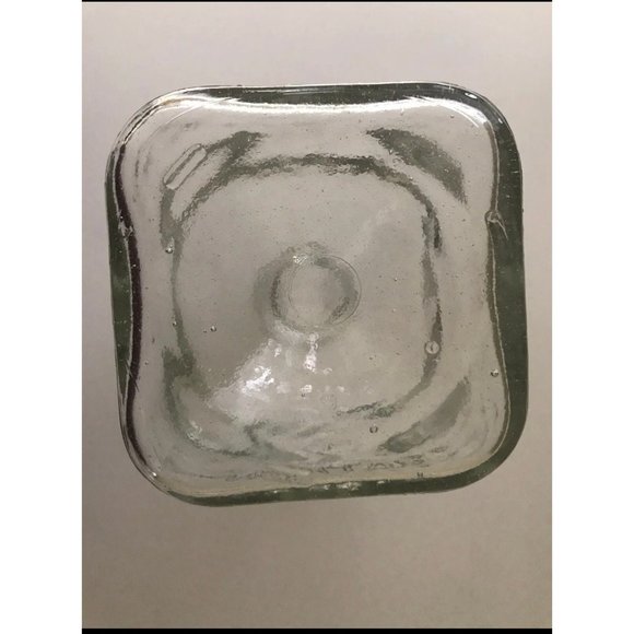 Patron Tequila 4" Square Base Clear Glass Vintage Bottle ~ Very Nice! - Picture 4 of 6